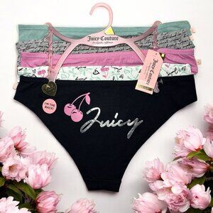 Juicy Couture Bikini Underwear Cotton Panty 5pc Set NWT Size XL
